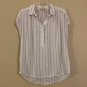 Lucky Brand vertical striped blouse size M